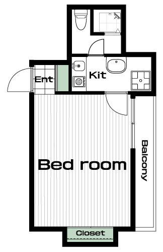 白楽駅の賃貸 49,000円 間取り図