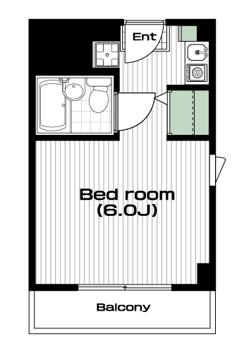 市川駅の賃貸 48,000円 間取り図