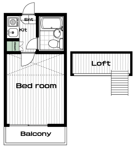 駒沢大学駅の賃貸 56,000円 間取り図