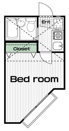 つつじヶ丘駅の賃貸 41,000円 間取り図