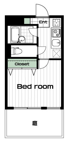 尾山台駅の賃貸 69,000円 間取り図