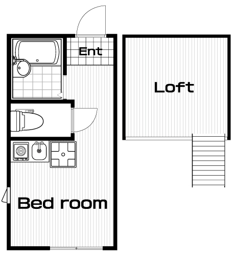 白楽駅の賃貸 55,000円 間取り図