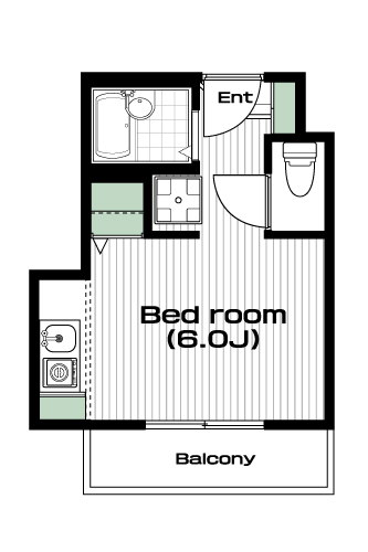市川駅の賃貸 43,000円 間取り図