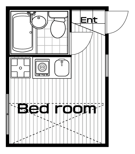 明大前駅の賃貸 44,000円 間取り図