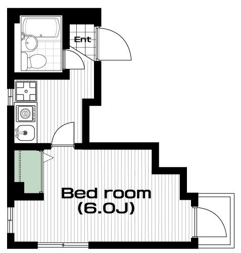 富士見ヶ丘駅の賃貸 49,000円 間取り図
