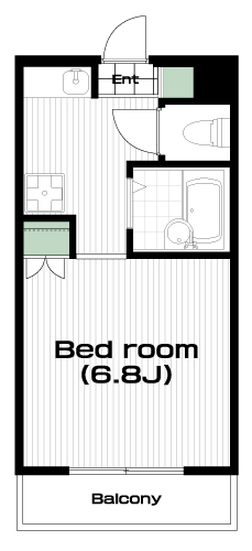 調布駅の賃貸 66,000円 間取り図