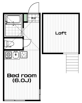 三ツ沢下町駅の賃貸 49,000円 間取り図