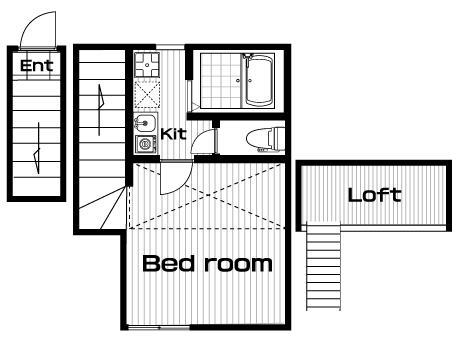 下北沢駅の賃貸 80,000円 間取り図