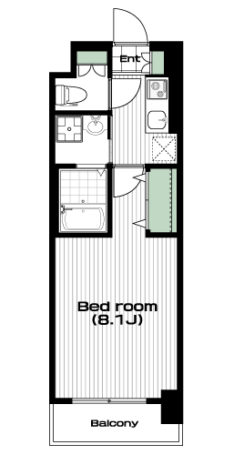 若葉駅の賃貸 55,000円 間取り図