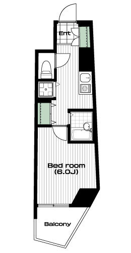 池袋駅の賃貸 82,000円 間取り図