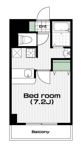 本八幡駅の賃貸 64,500円 間取り図