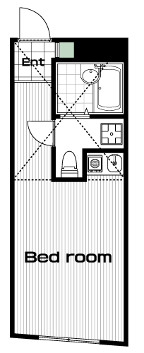 新井薬師前駅の賃貸 80,000円 間取り図