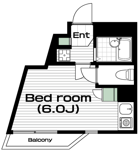 笹塚駅の賃貸 75,000円 間取り図