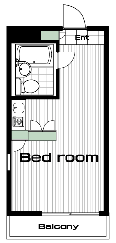 三軒茶屋駅の賃貸 68,000円 間取り図