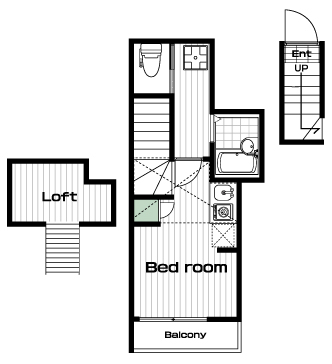 蒲田駅の賃貸 62,000円 間取り図