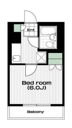 南与野駅の賃貸 27,000円 間取り図