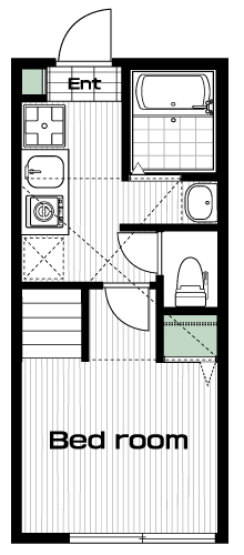 中央大学・明星大学駅の賃貸 57,000円 間取り図