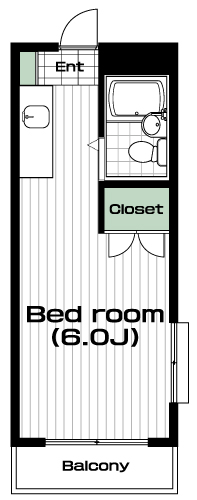 元住吉駅の賃貸 55,000円 間取り図