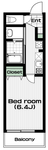 鷹の台駅の賃貸 66,000円 間取り図
