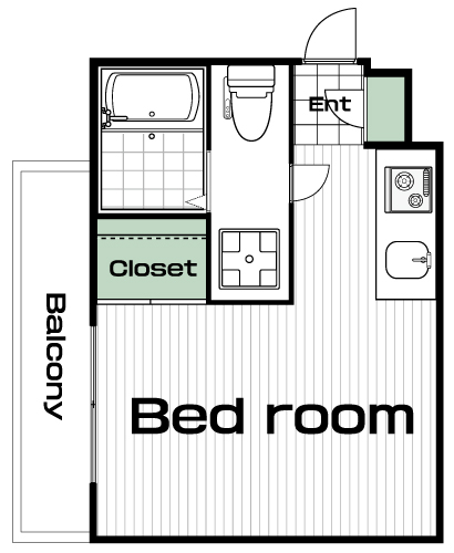 経堂駅の賃貸 82,000円 間取り図