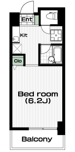 五反田駅の賃貸 86,000円 間取り図