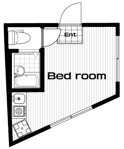 二子玉川駅の賃貸 70,000円 間取り図