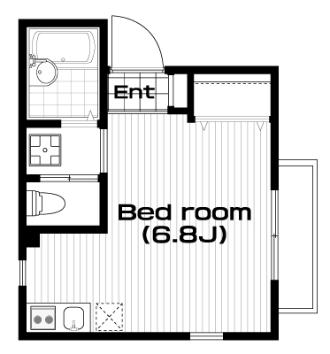 新大塚駅の賃貸 73,000円 間取り図