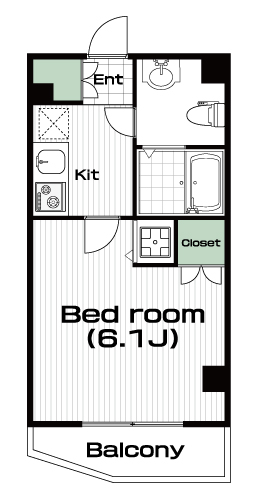 渋谷駅の賃貸 95,000円 間取り図