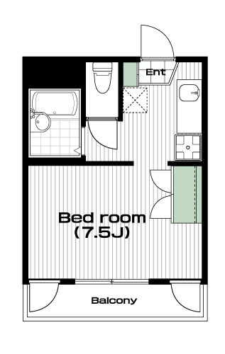 市川駅の賃貸 60,000円 間取り図