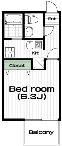 豪徳寺駅の賃貸 81,000円 間取り図