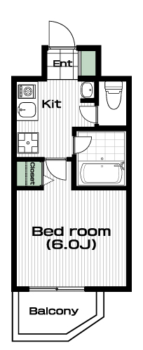 相模大野駅の賃貸 61,000円 間取り図