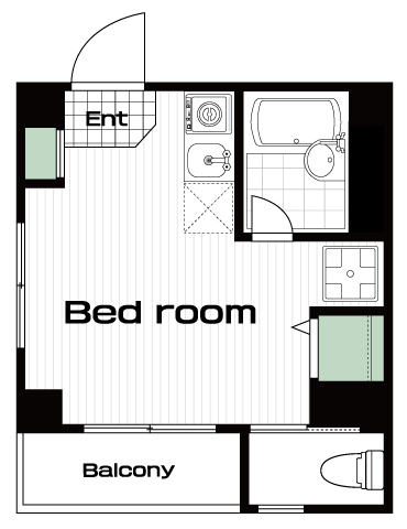 下井草駅の賃貸 56,000円 間取り図