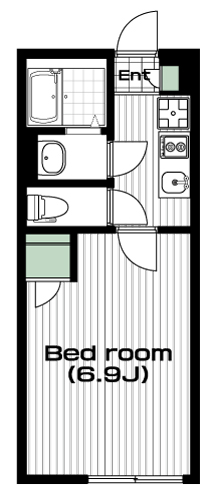 八王子駅の賃貸 75,000円 間取り図
