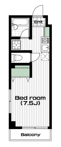 本駒込駅の賃貸 73,000円 間取り図