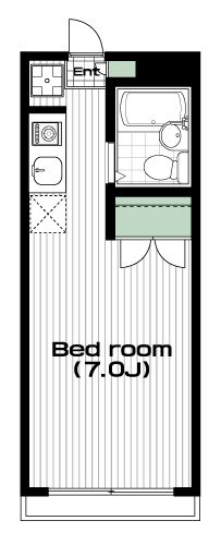 市川駅の賃貸 54,000円 間取り図