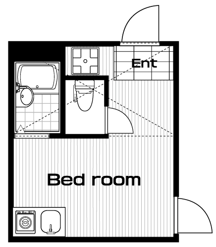 国分寺駅の賃貸 49,000円 間取り図