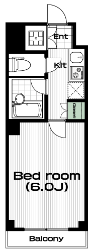 立会川駅の賃貸 82,000円 間取り図