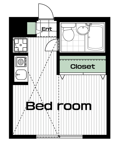 西武柳沢駅の賃貸 46,000円 間取り図