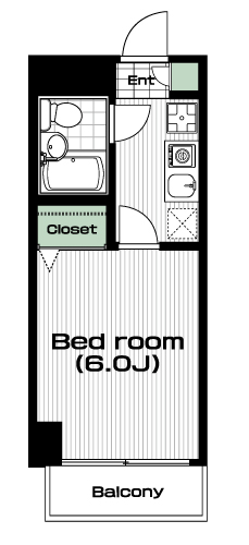 千歳烏山駅の賃貸 64,000円 間取り図