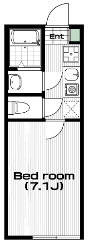 鷹の台駅の賃貸 58,000円 間取り図