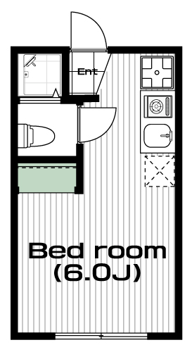 大岡山駅の賃貸 56,000円 間取り図