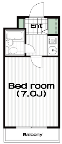 新宿駅の賃貸 71,000円 間取り図