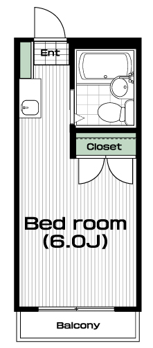 千歳烏山駅の賃貸 65,000円 間取り図