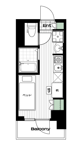 要町駅の賃貸 72,000円 間取り図