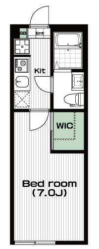 柿生駅の賃貸 75,000円 間取り図