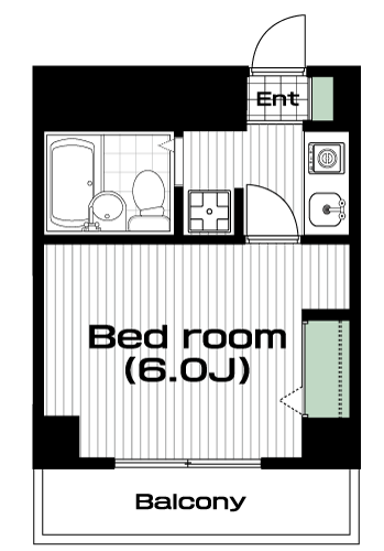 早稲田駅の賃貸 78,000円 間取り図