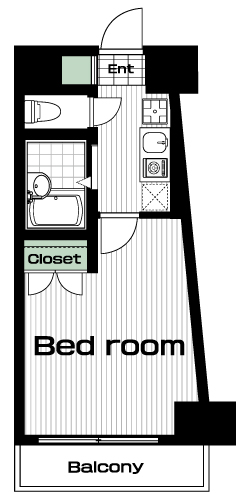 明大前駅の賃貸 75,000円 間取り図