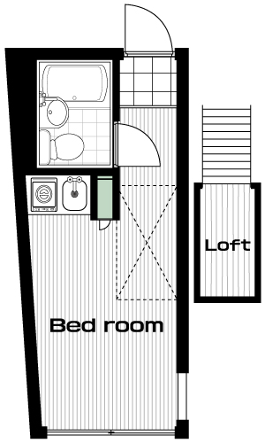 梅ヶ丘駅の賃貸 43,000円 間取り図
