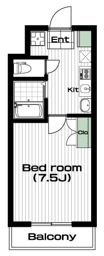 白楽駅の賃貸 62,000円 間取り図