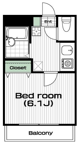 西八王子駅の賃貸 55,000円 間取り図
